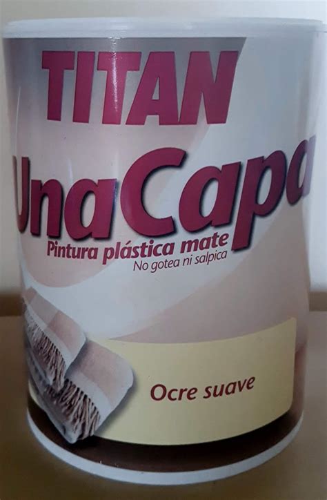 Pintura Mate Titan Una Capa Ml Ocre Suave Amazon Es Bricolaje