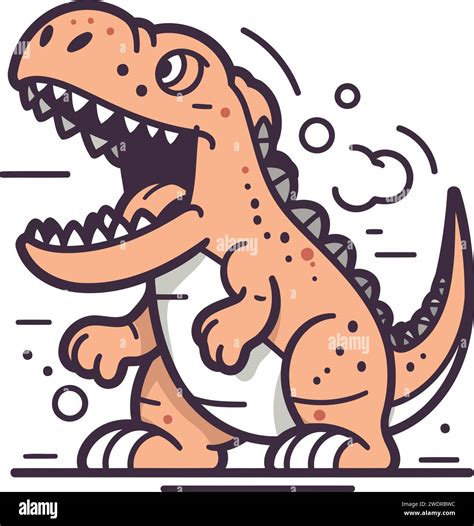 Lindo Tyrannosaurus Rex Dinosaurio Ilustraci N Vectorial De Dibujos