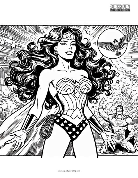 Wonder Woman Coloring Page Super Fun Coloring