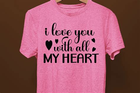 I Love You With All My Heart Svg Design Graphic By Milon Roy · Creative