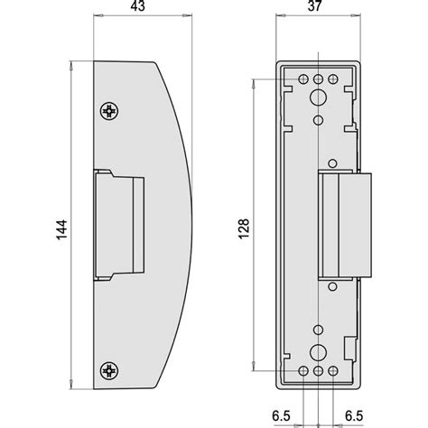 Gâche électrique noire pour barre antipanique Cisa Fast Design 12 V dc