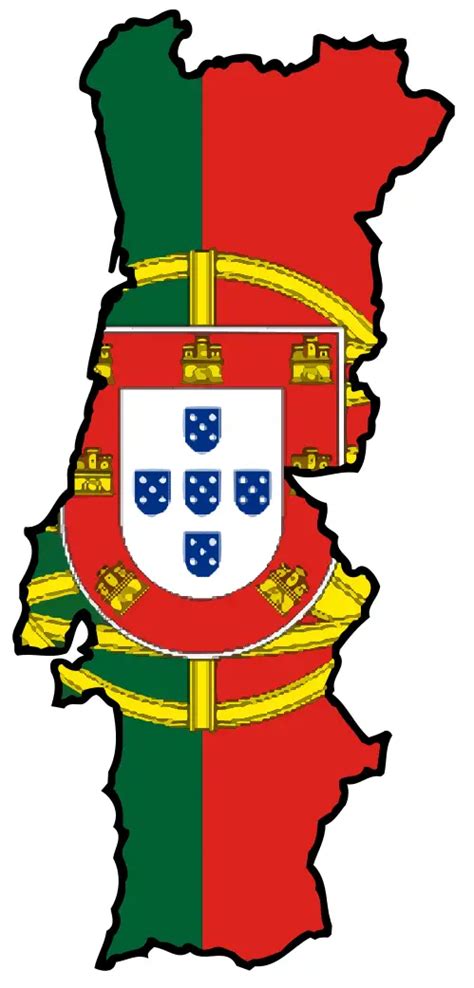 Portugal Flag Map • Mapsof.net