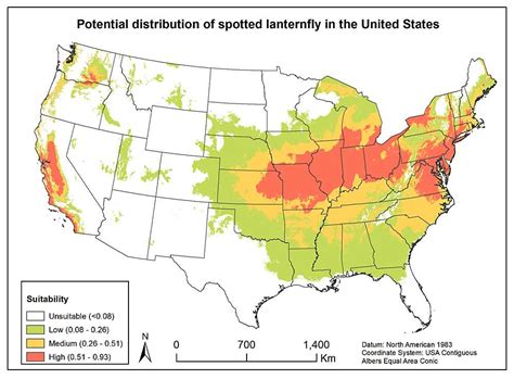 Spotted Lanternfly Map 2024 - Dani Millie