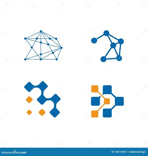 Technology Abstract Dot Connection Cross Vector Logo Icon Technology