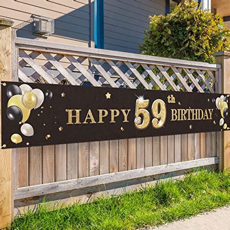 Amazon PAKBOOM Happy 59th Birthday Backdrop Banner Cheers To 59