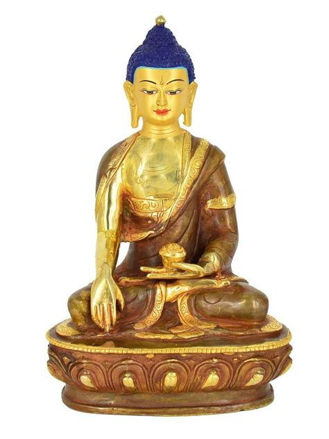 Estatua De Buda Shakyamuni Chapada En Cobre Oro De 8 Pulgadas Etsy