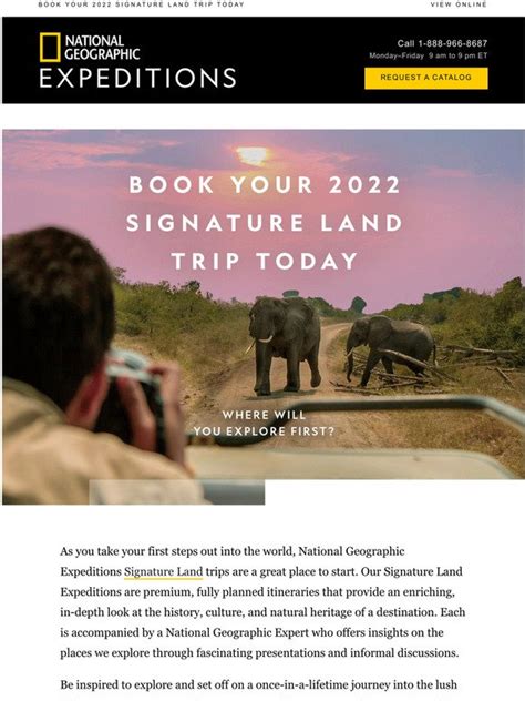 National Geographic Booking Is Now Open For 2022 Signature Land