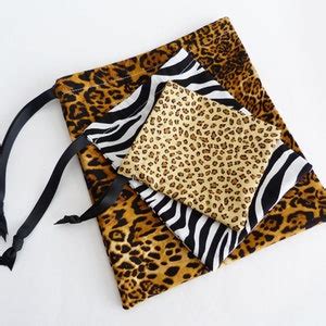 Animal Print Gift Bags Set of Three Cotton Animal Print Bags - Etsy