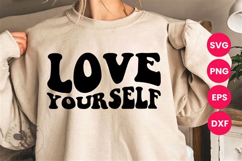 Love Yourself Retro Groovy Svg Graphic By Little Bee Art · Creative Fabrica