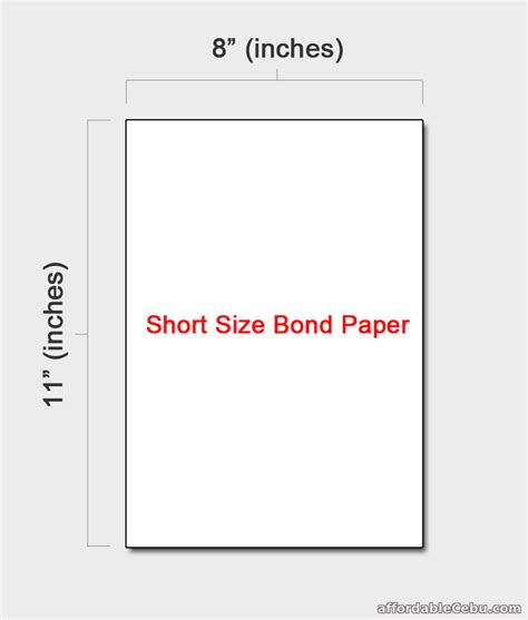 Short Bond Paper Size - hereifil