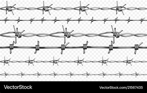 Barbed Wire Realistic Seamless Royalty Free Vector Image