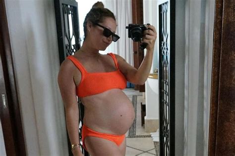 Pregnant Ashley Tisdale Poses In Neon Bikini As She Shares Snaps From Babymoon Trip Was A Success
