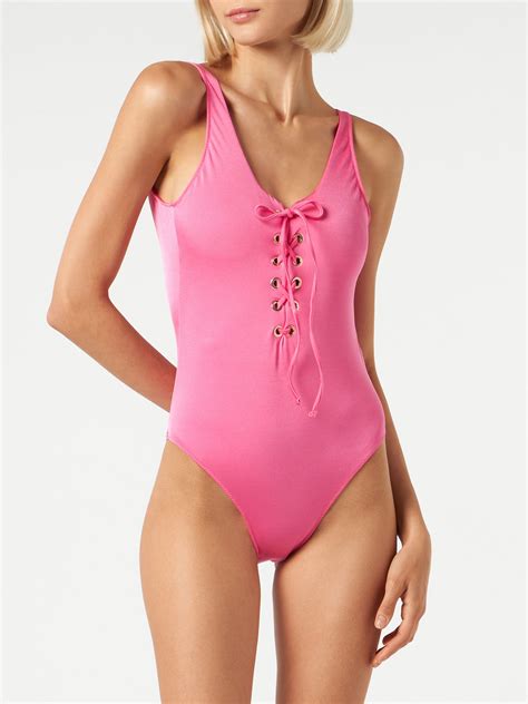 Woman Pink One Piece Swimsuit Mc2 Saint Barth