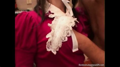 Japanese Maid Lay Down Fucking Hardcore With Hairy Pussy