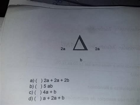 1 Observe A Figura Abaixo E Marque A Expressão Algébrica Que A