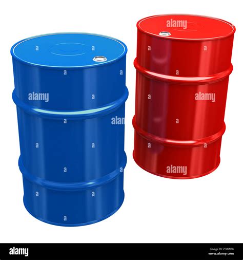 Oil Barrels On White Background Stock Photo Alamy