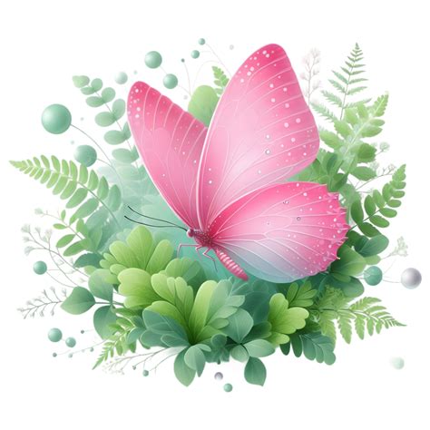 Coquette Pink Butterfly In Mid Flight Sublimation Clipart 44811421 Png