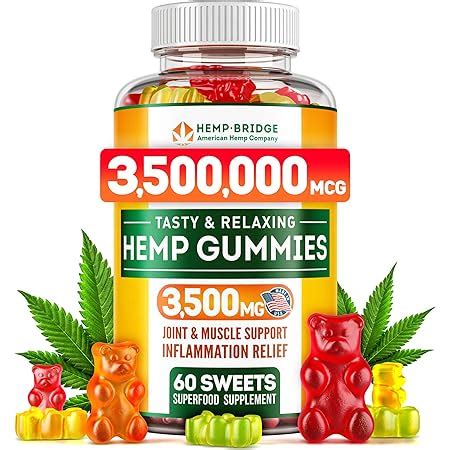 Amazon Hemp Gummies 3000 MG 50MG Per Gummie Hemp Oil For