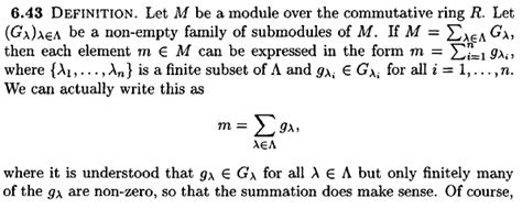 abstract algebra - "uniquely written" definition - Mathematics Stack ...