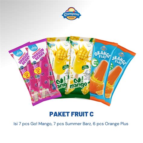 Jual Paket Ice Cream Campina Fruit C Es Krim Shopee Indonesia