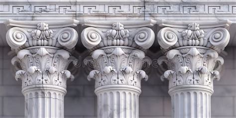 Classic Architecture Column Pillar Design Detailed Element Stock ...