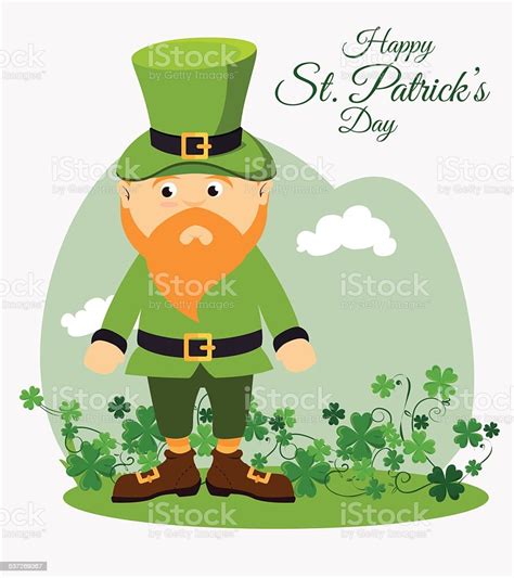 St Patricks Day Card Design Vector Illustration Stock Illustration Download Image Now 2015