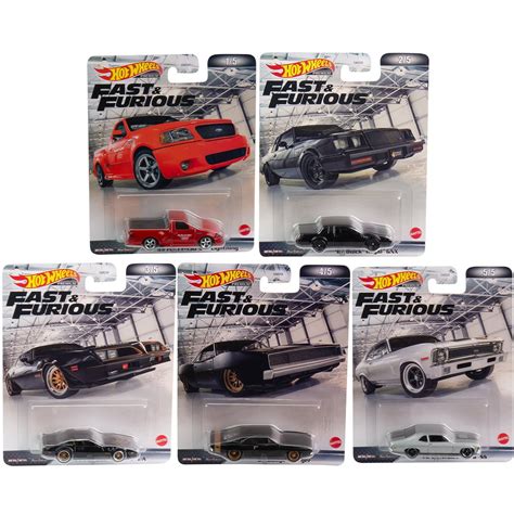 2022 Hot Wheels Retro Entertainment Fast Furious Premium Set Of 5 1