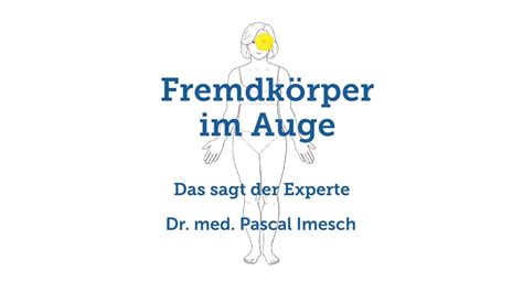 Tcs Mymed Fremdk Rper Im Auge Verlieren Sie Keine Zeit Youtube