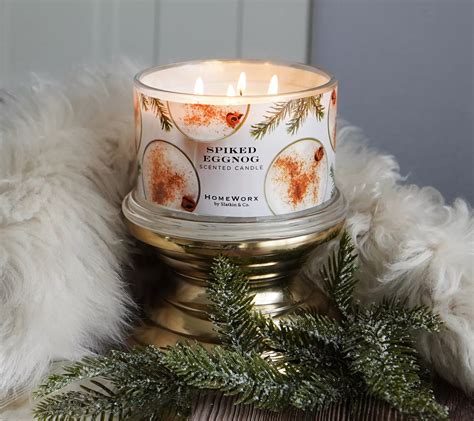 Homeworx By Slatkin Co S Spiked Eggnog Oz Candles Qvc