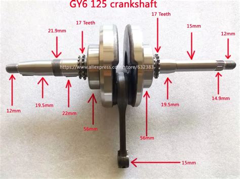 Motorcycle Crankshaft Connecting Rod Assembly For Scooter Gy Gy