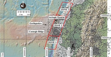 Ecuador Seismogenetic Zones Along The Tectonic Trench South Zone