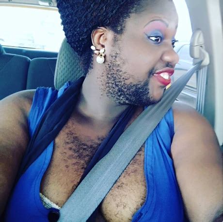 Wow Nigeria S Hairiest Lady Queen Okafor Flaunts S Xy Cleavage In