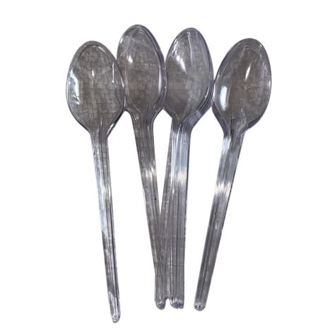 Transparent Disposable Plastic Spoon For Event And Party Supplies At