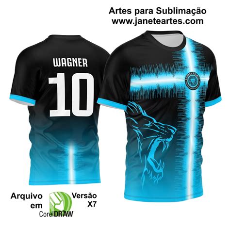 Arte Vetor Camisa Interclasse Leão 2024 Azul Janete Artes