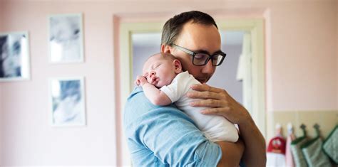 Young Father Holding Newborn Baby Son In His Arms Ypsi Arbor