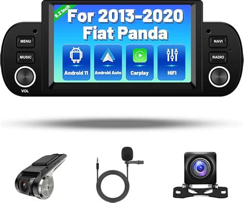 Hikity Android 11 Autoradio für FIAT Panda 2013 2020 mit Navi 6 2 Zoll