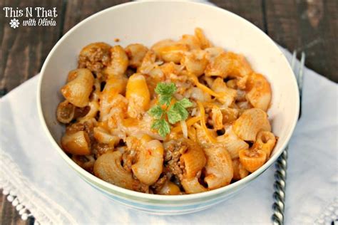 Instant Pot Cheeseburger Macaroni Casserole This N That With Olivia