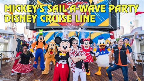 Mickeys Sail A Wave Party Aboard Disney Wonder Cruise Ship YouTube