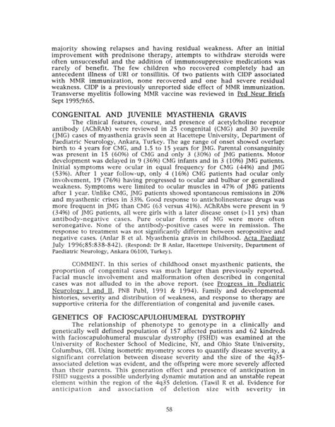 (PDF) Congenital and Juvenile Myasthenia Gravis