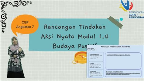 Rancangan Tindakan Aksi Nyata Modul 1 4 Budaya Positif Calon Guru