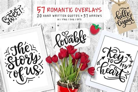 Valentine Quotes And Arrows Clipart