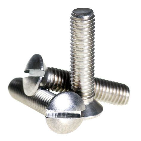 A Stainless Steel Slotted Raised Countersunk Machine Screws