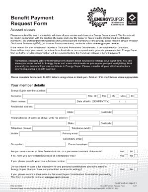 Fillable Online Energysuper This Form Should Fax Email Print