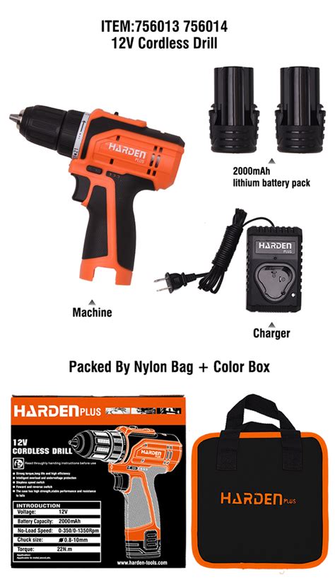 V Cordless Drill With Battery Shanghai Harden Tools Co Ltd