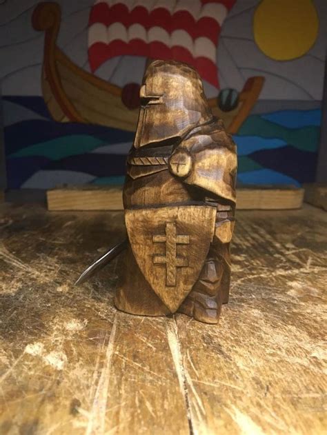 The Wooden Knight Etsy In 2021 Wood Carving Faces Wood Carving Art