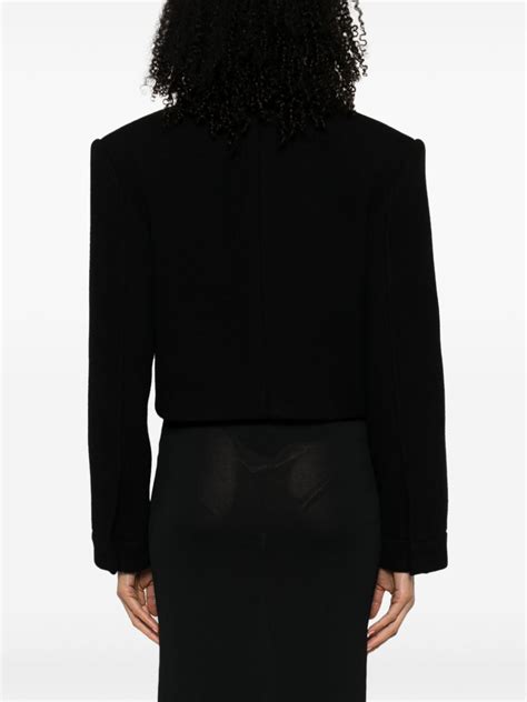 Genny Cropped Zipped Jacket Black Farfetch