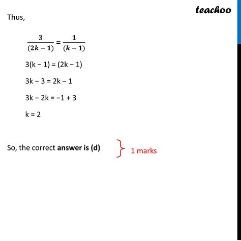 Mcq If The System Of Equations 3x Y 1 And 2k 1x K 1y 2k1