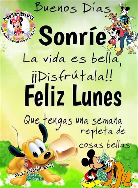 Feliz Lunes Mickey Y Plut Dedicatorias De Buenos Dias Mensajes De