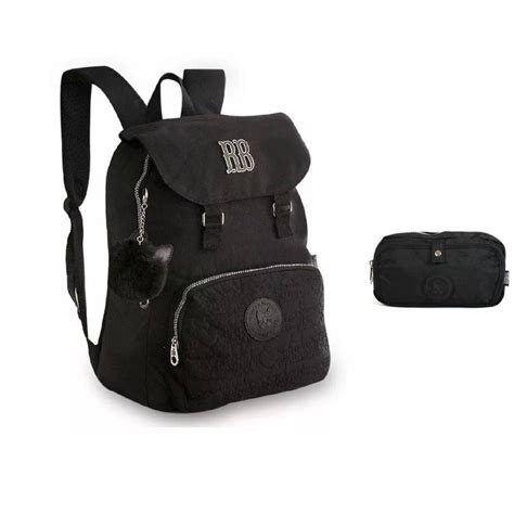 Kit Mochila Estojo Juvenil Rebecca Bonbon Rb Preto Submarino