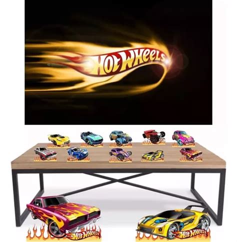 Kit Festa Hot Wheels 8 De Mesa 2 De Chao Painel 2 Parcelamento Sem Juros